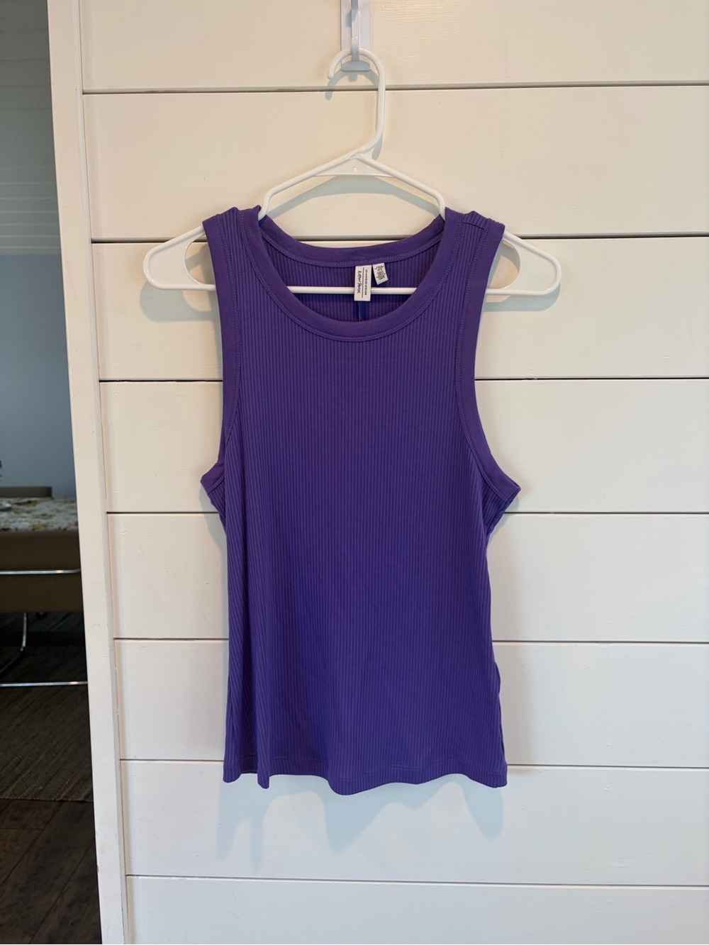 & Other Stories Purple Ribbed Tank Top